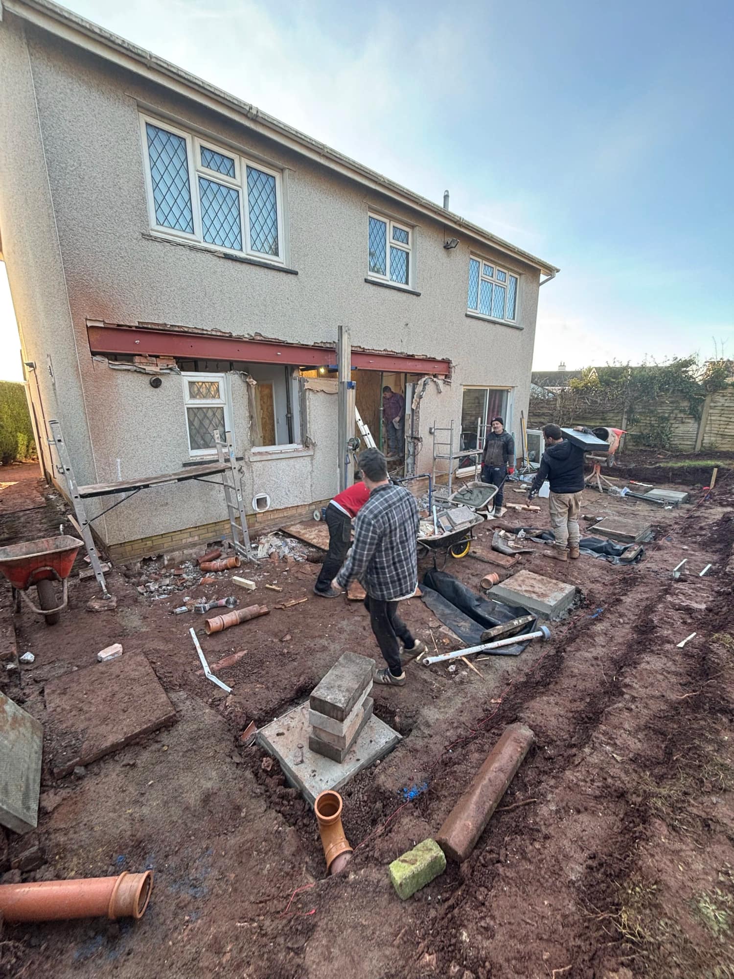 Kitchen-Diner and Sensory Room Double Extension Before image 2
